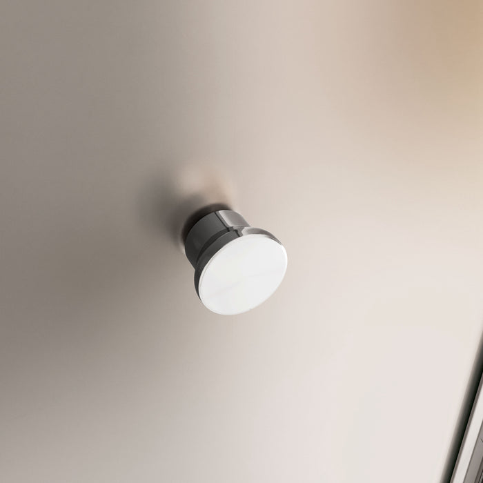 185cm Box Doccia a Tre Lati Porta a Soffietto 76cm con Doppia Parete Fissa 70x70cm in Vetro Temperato Satinato Opaco 5 mm Profilo Cromato Lucido