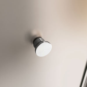 185 cm Box Doccia per Nicchia Porta a Soffietto 100 cm Vetro Temperato 5 mm Satinato Opaco Profilo Cromato Lucido