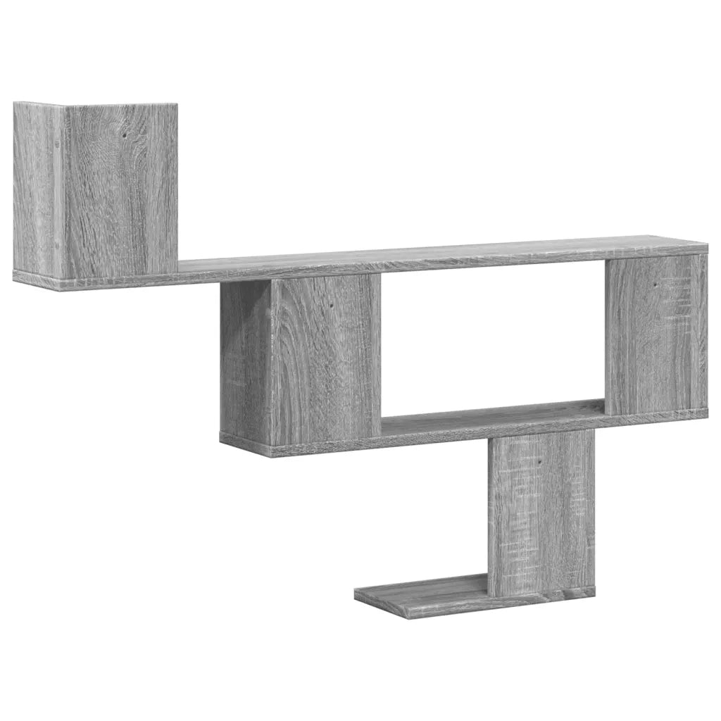 Scaffale a Muro Grigio Sonoma 100x15x70 cm in Truciolato 853196