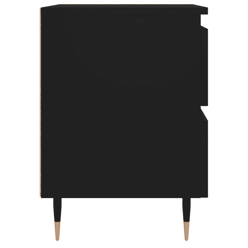 Comodino | Armadio da Notte | Mobiletto da notte Nero 40x35x50 cm in Legno Multistrato