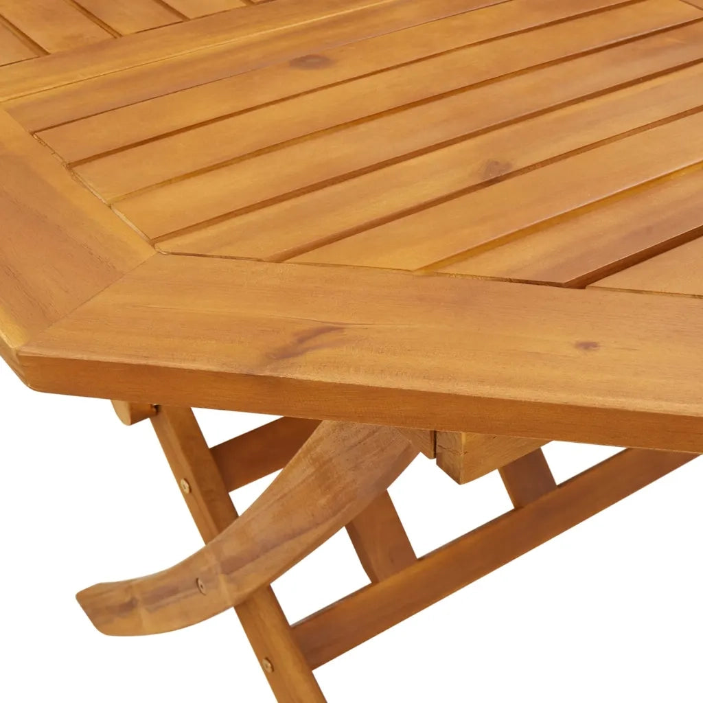 Set Pranzo da Giardino Pieghevole 5pz Legno Massello di Acacia 3295248