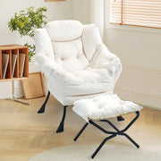 Poltrona Relax con Poggiapiedi Pieghevole e Tasca Laterale ¨C MINIMAL ¨C Tessuto