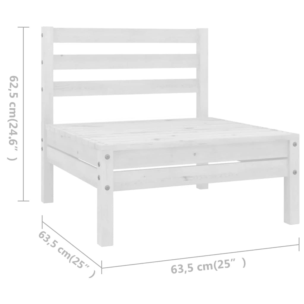Set di mobili da giardino mobili da esterno 7 pezzi legno di pino massiccio bianco 02_0017406