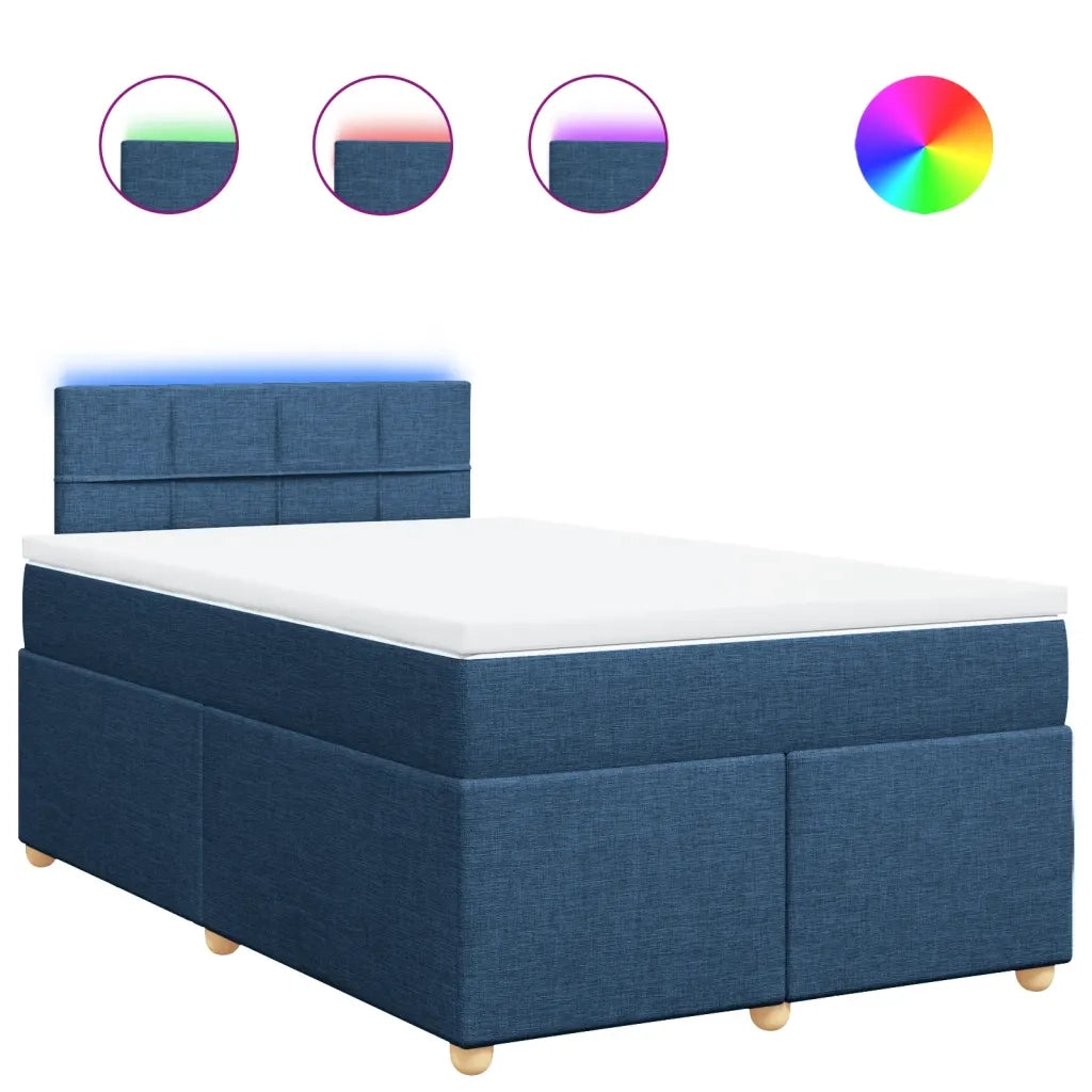 Giroletto a Molle con Materasso Blu 120x200 cm in Tessuto 3288953