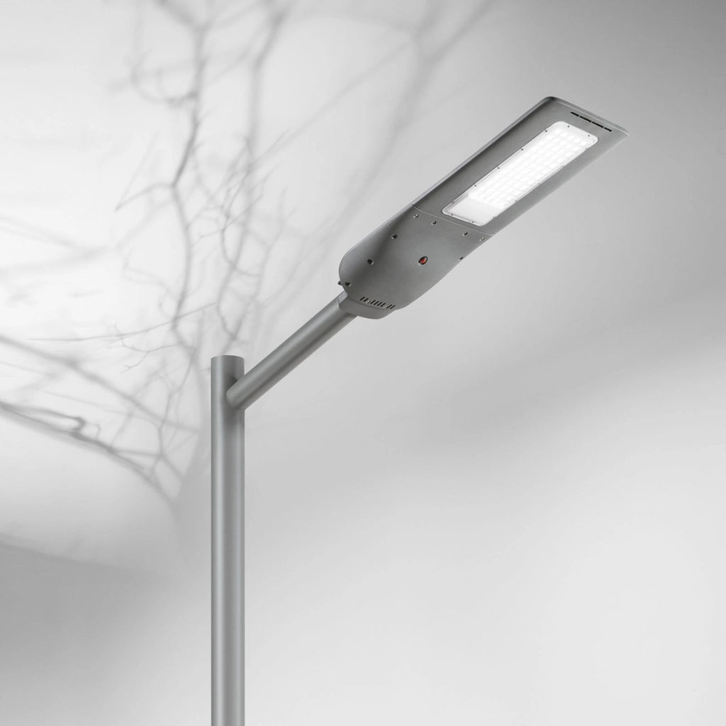 FARO SOLARE STRADALE LED AUREUS ANTRACITE 20W 1600LM 3000K CON PANNELLO SOLARE INCORPORATO IP65 65,8
