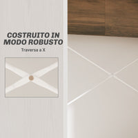 Scrivania PC Moderna 110x50x102,6 cm con Piano Rialzato Bianco e Noce