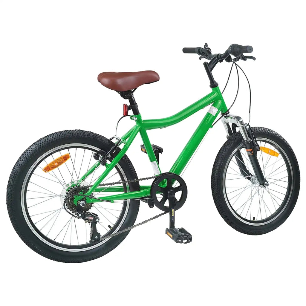 Bicicletta per Bambini 24 Pollici 6-Speed per 8-12 anni Verde
