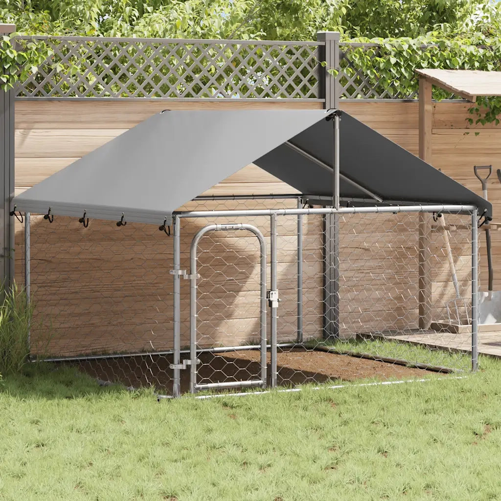 Gabbia per Cani da Esterno con Tetto 200x200x150 cm CFW7609710