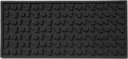 Mat di servizio in PVC - 30 x 15 cm - con disegno di chicchi di caffè - mat per tamper - mat per overloop - asciuga velocemente - per bar - cucina - caffetteria - ristorante - bancone - nero