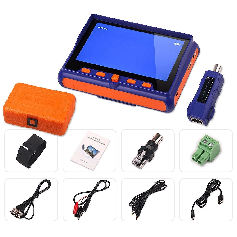 Trade Shop - Tester Telecamere Videosorveglianza Ahd Hd Cctv Vga Tvi Utp Cvi Cvbs Monitor 5" -