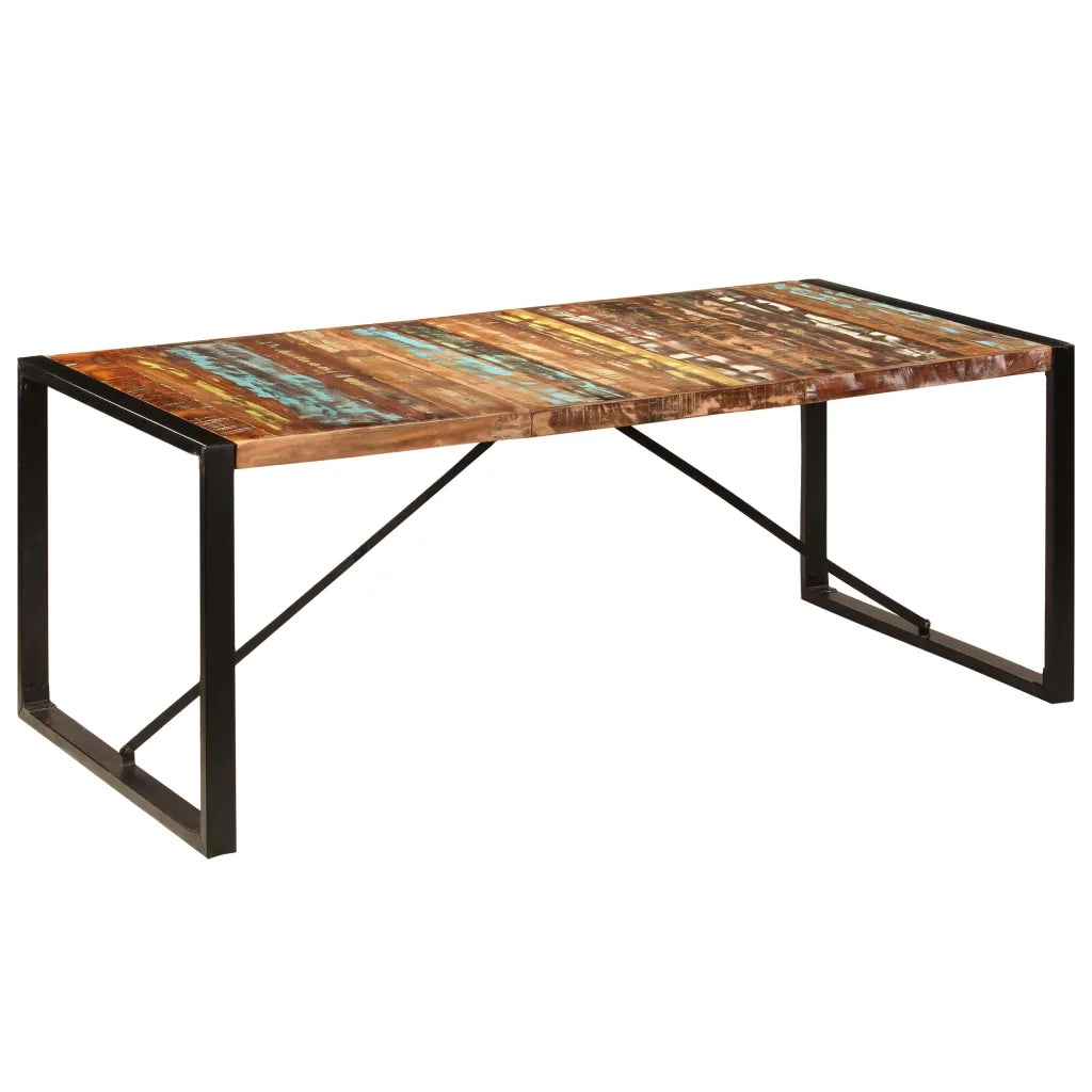 Tavolo da Pranzo 200x100x75 cm in Legno Massello di Recupero