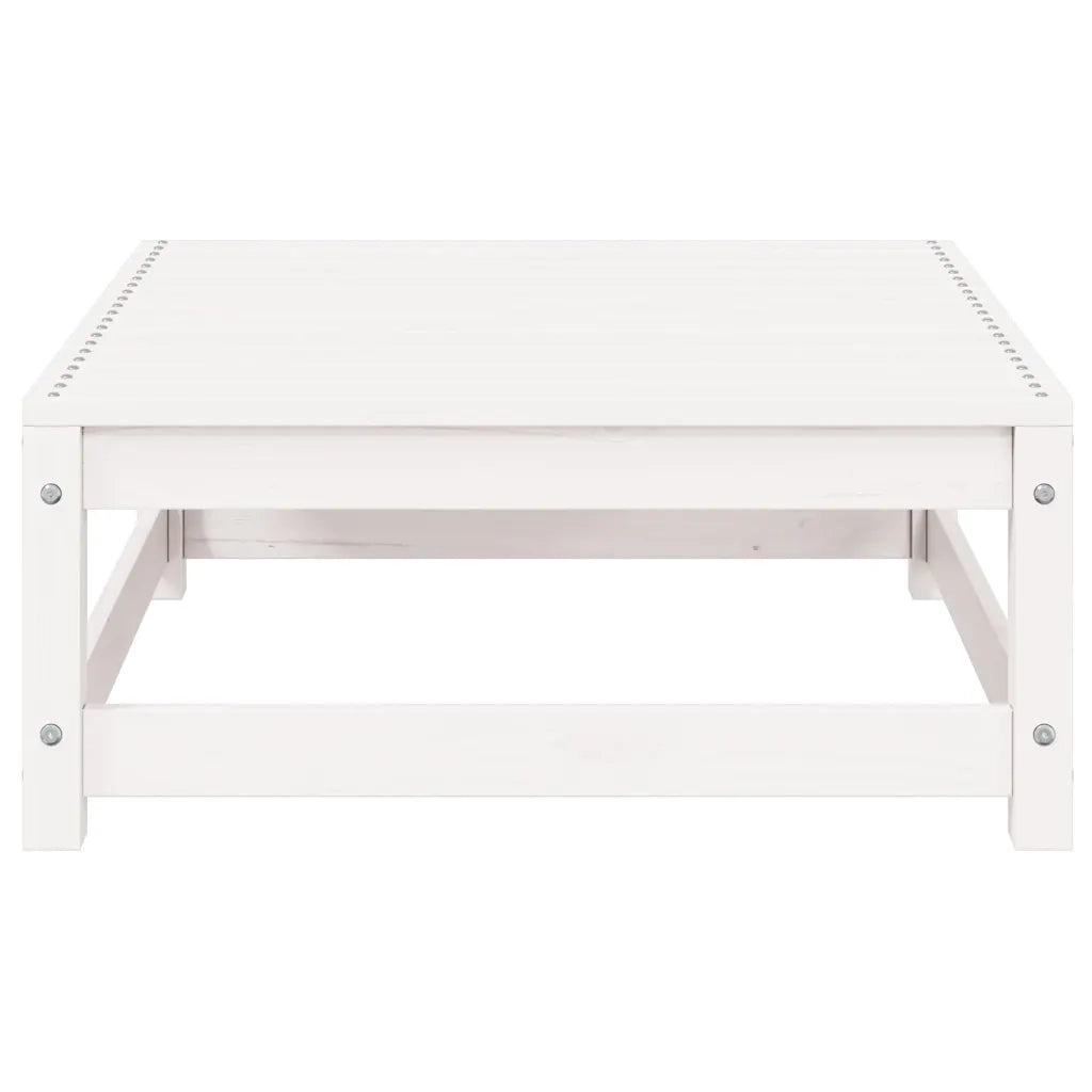 Salotto da Giardino-Set Divani da Giardino 2 pz Bianchi in Legno Massello di Pino 682855