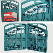 Trade Shop - Set 16 Pz Chiavi Kit Chiave A T Esagonali E Torx Lunghe Valigetta Professionali -