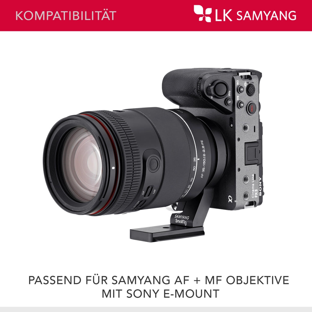 Morsetto da stativo, per obiettivi fotografici AF MF con attacco E-Mount, funzione Arca Swiss per cavalletto fotografico