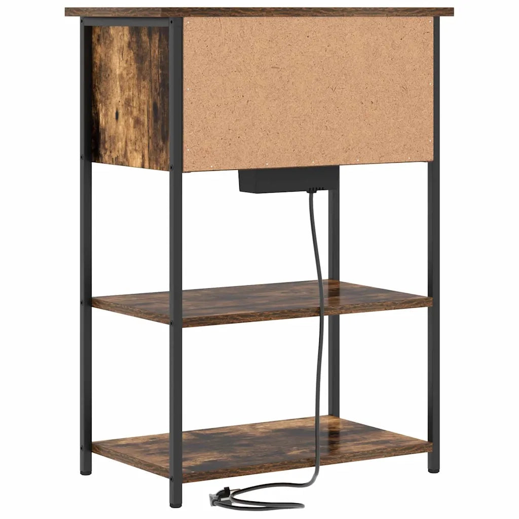 Armadio da Notte Rovere fumé 55 x 31 x 76 cm Legno multistrato 859502