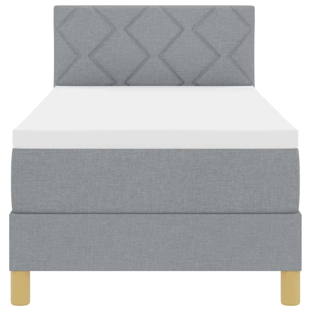 Letto a molle con cuscino Grigio chiaro 80 x 200 cm Tessuto 3338951