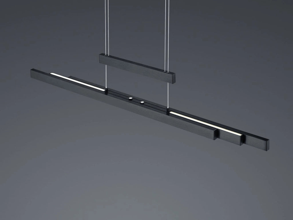 Lampadario LED Trajan nero CCT dimmerabile 45W Trio