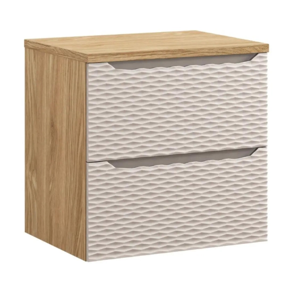 Piano lavabo YOKA – Finitura rovere chiaro, 70 cm