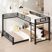 letto a castello in metallo nero 204 x 204 cm