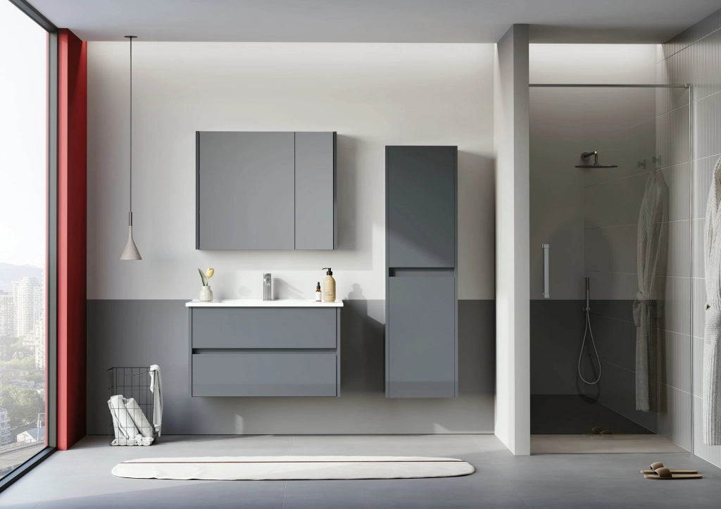 Mobile da bagno "Arno 40" - 40 x 27 x 138 cm - Antracite