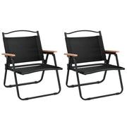 Sedie da Campeggio 2 pz | Sedie da Esterno Nere 54x43x59 cm Tessuto Oxford