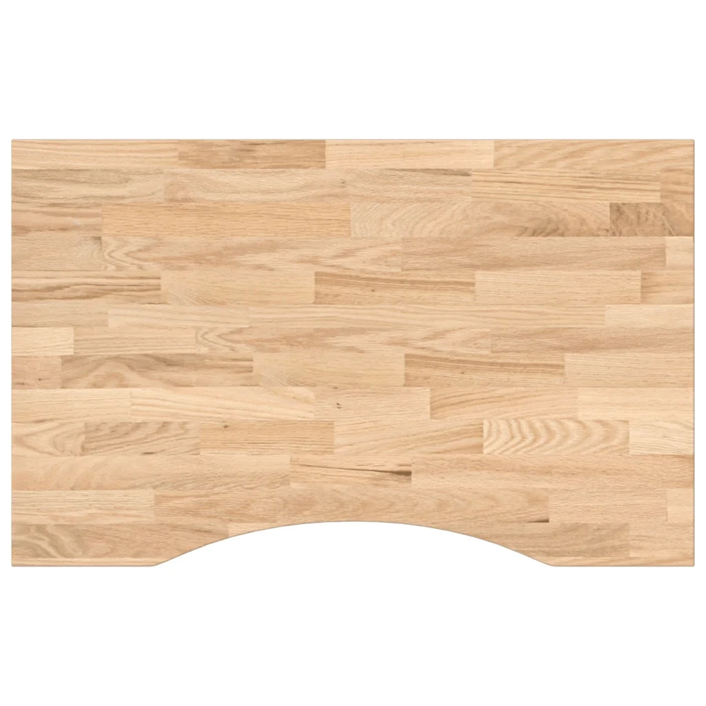 Piano Scrivania 80x60x2,5 cm Rovere Massello Non Trattato 4009012