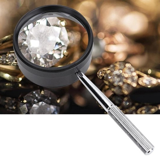 Verglassio portatile 10X 35x50mm per identificazione di gioielli e controllo insetti.