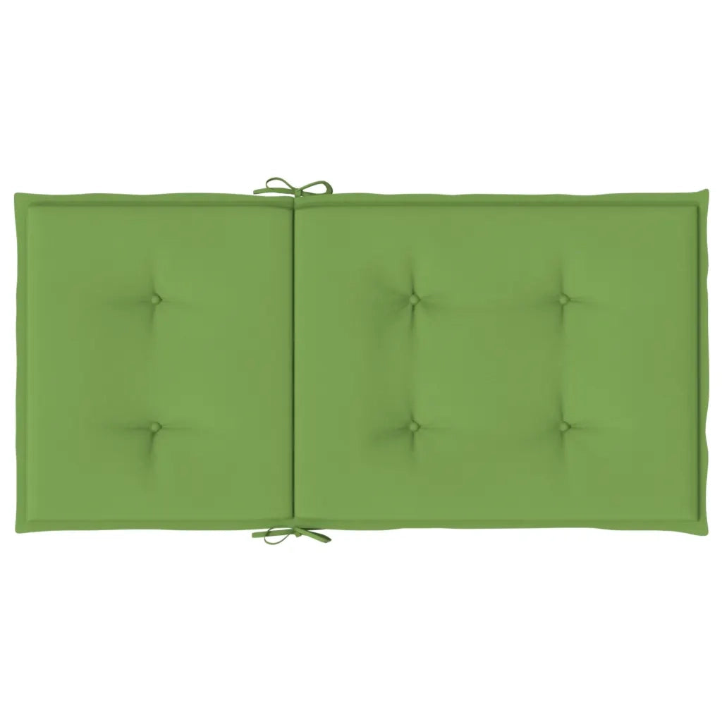 Cuscini Sedia Schiena Bassa 2 pz Verde Mélange 100x50x4 Tessuto 4002460