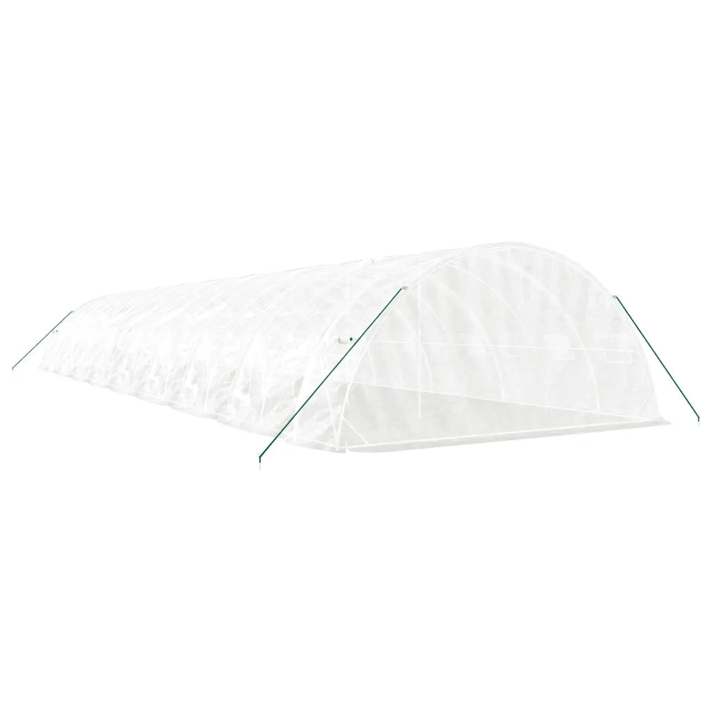 Serra con Telaio in Acciaio Bianco 90 mÂ² 18x5x2,3 m