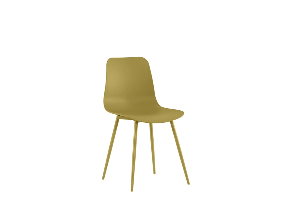 Set 4 Sedie Cover 50x58x85 cm in Polipropilene Senape