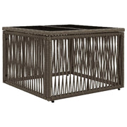 Tavolo da Giardino | Tavolino da esterno Grigio e Nero 55 x 55 x 37 cm