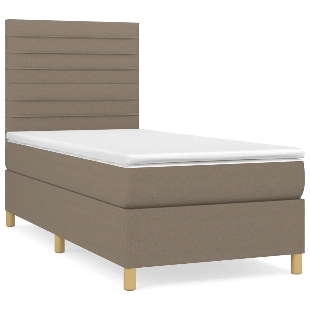 Giroletto a Molle con Materasso Tortora 90x190 cm in Tessuto 3142381