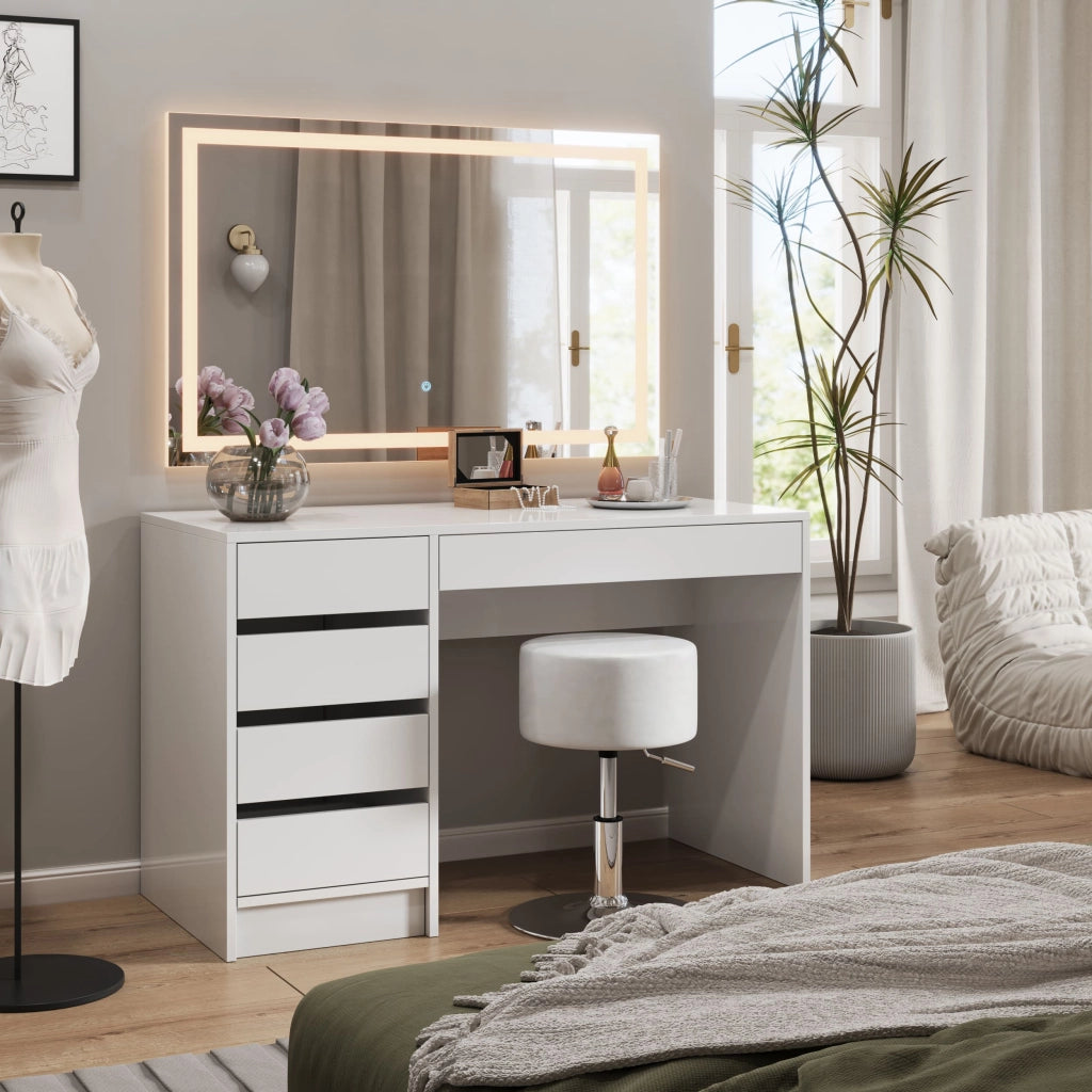 Vicco Sgabello Bianco 33.5 x 67 cm per tavolo da toeletta