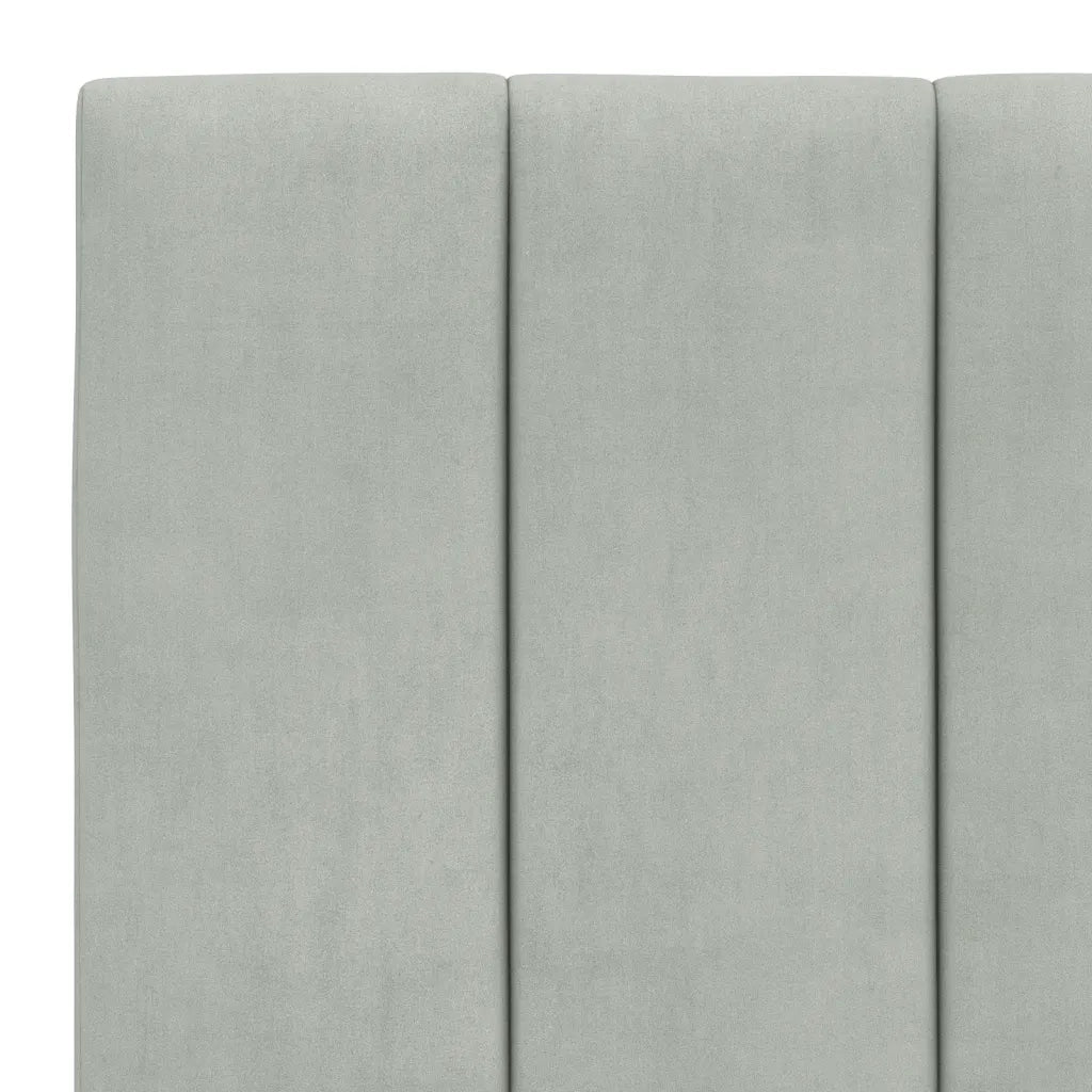 Letto con Materasso Grigio Chiaro 90x190 cm in Velluto