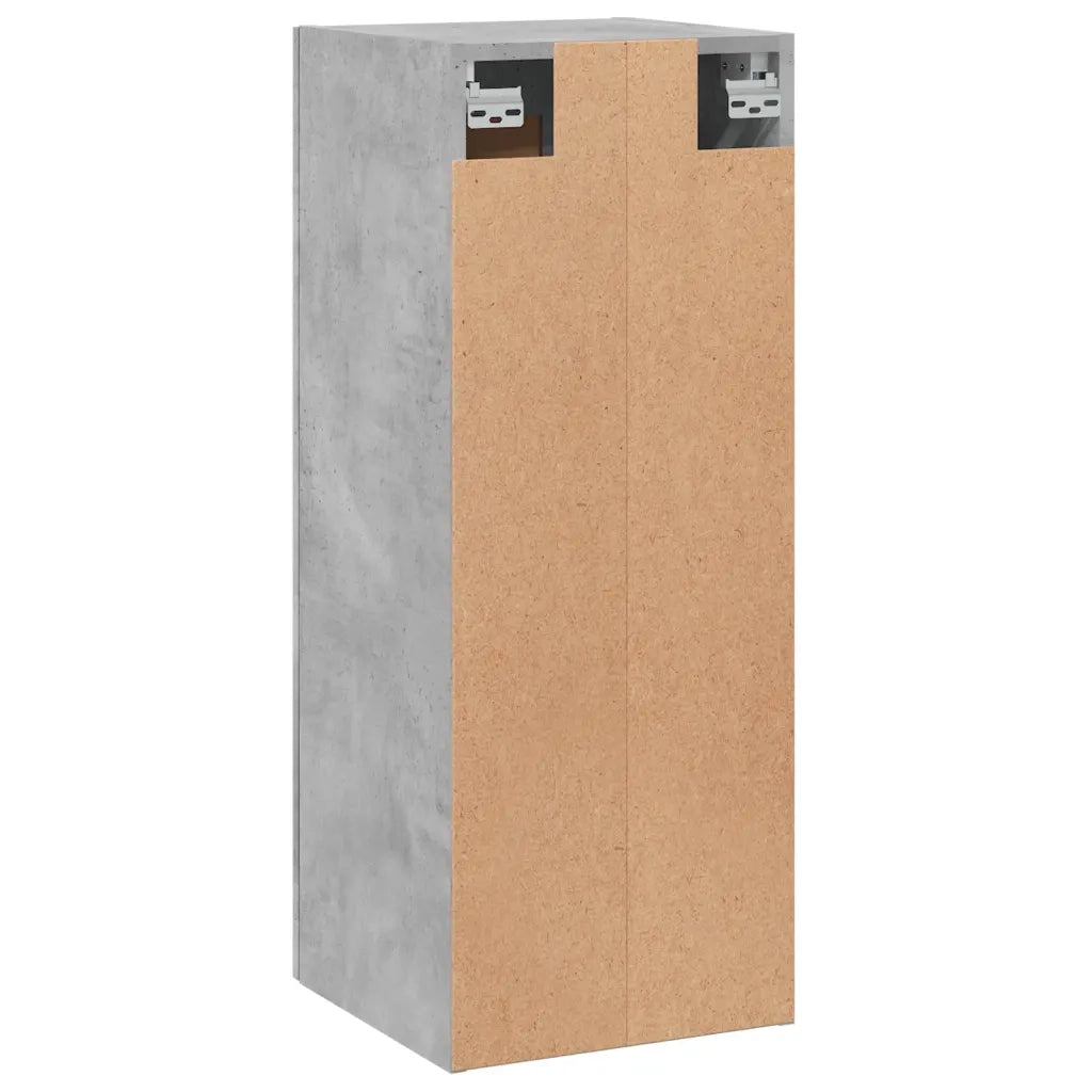 Mobile a Parete Grigio Cemento 34,5x34x90 cm Legno Multistrato 830528