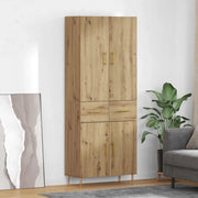 Credenza con Cassetto-Buffet-Armadio da cucina Rovere artigianale 69,5 x 34 x 180 cm 395743