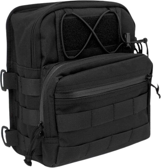 Borsa per strumenti a sospensione universale per motocicletta - Adatta a Harley - Sissy bar con tasche nera