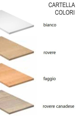 Allungo destro/sinistro per scrivania operativa in legno melaminico cm. 80x60x72,5h
