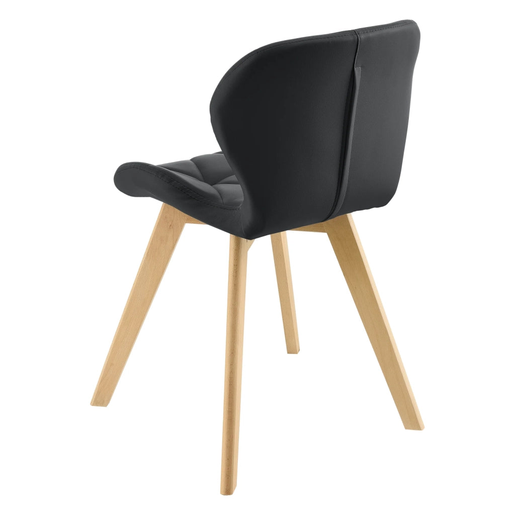Set di 4 sedie da pranzo in similpelle 81 x 57 x 49 cm nero 03_0006776