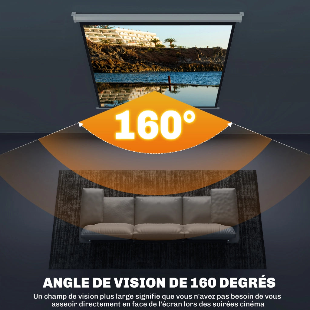 Schermo per proiezione TV e Home Cinema 85 pollici ¨C zephmum ¨C 162.5x162 cm