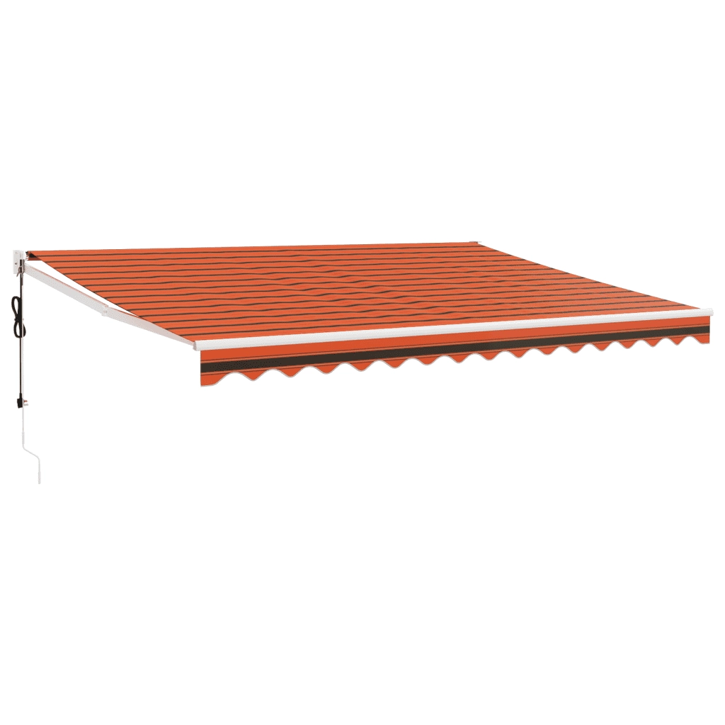 Tenda Sole Automatica Retrattile Arancione e Marrone 4,5x3 m
