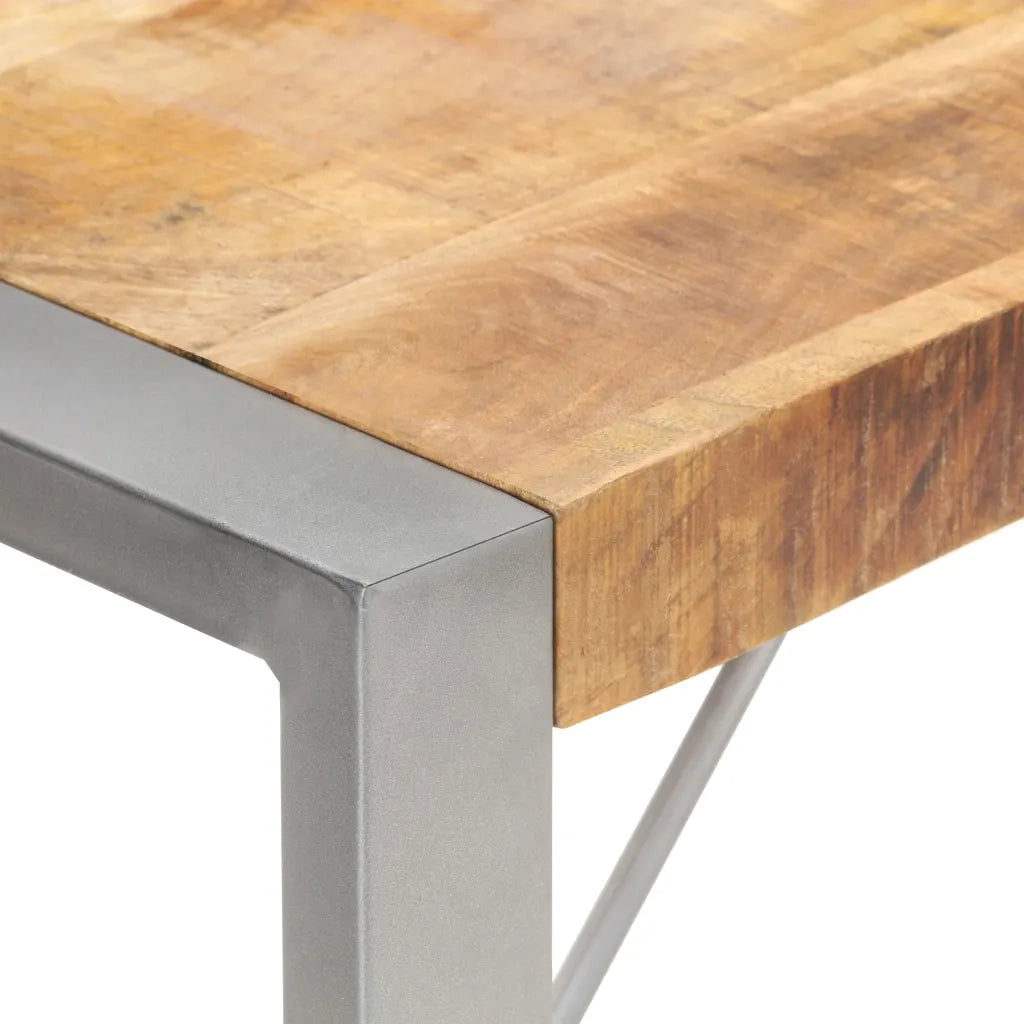 Tavolo da Pranzo 180x90x75 cm in Legno Massello di Mango Grezzo cod mxl 12689