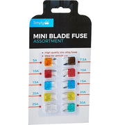 Trade Shop - Confezione Da 10 Pezzi Mini Fusibili Assortiti Per Auto Camion Barca Camper -