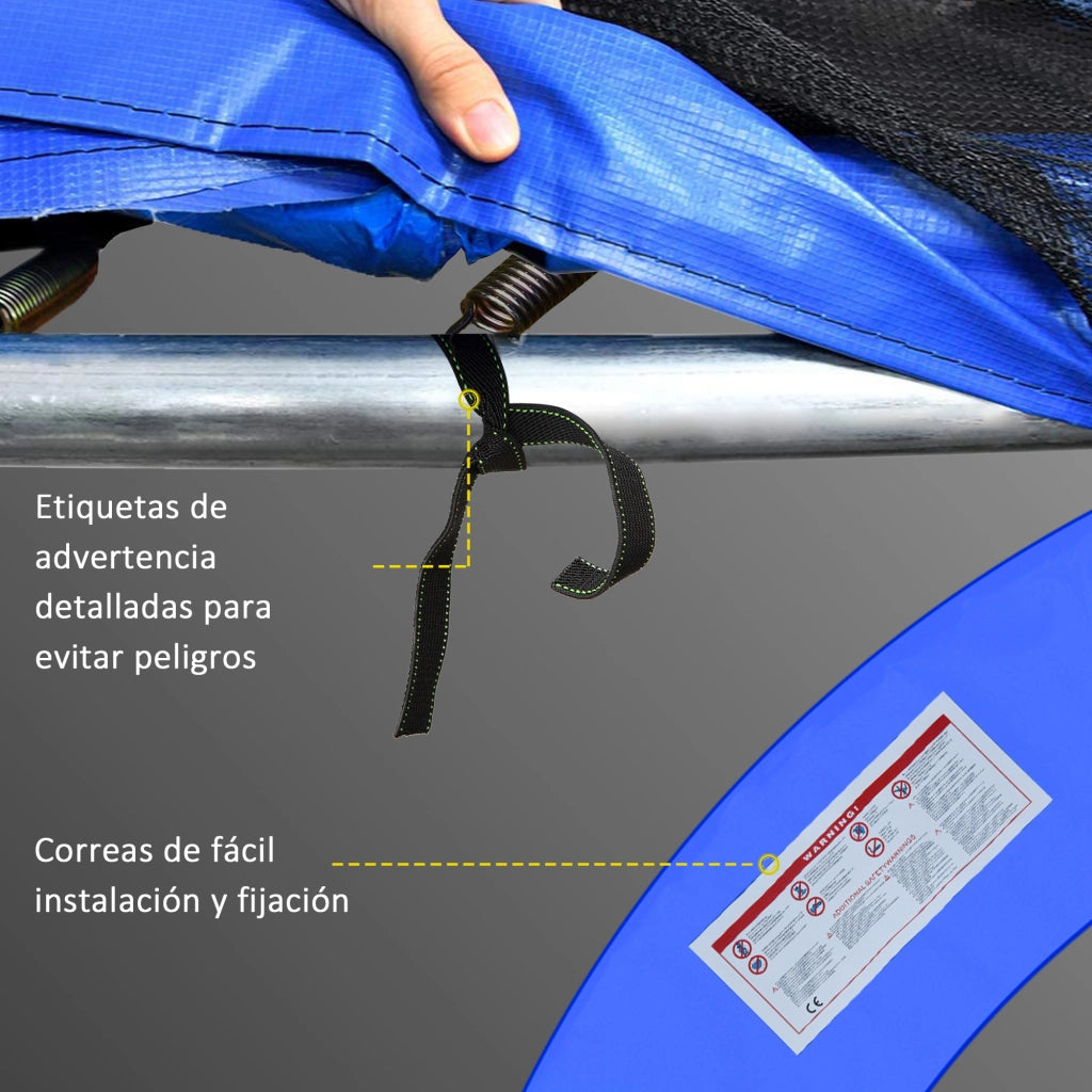 Copertura Protettiva Imbottita per Letto Elastico Sicurezza Bordo ¨C zephmum ¨C 244 cm Blu