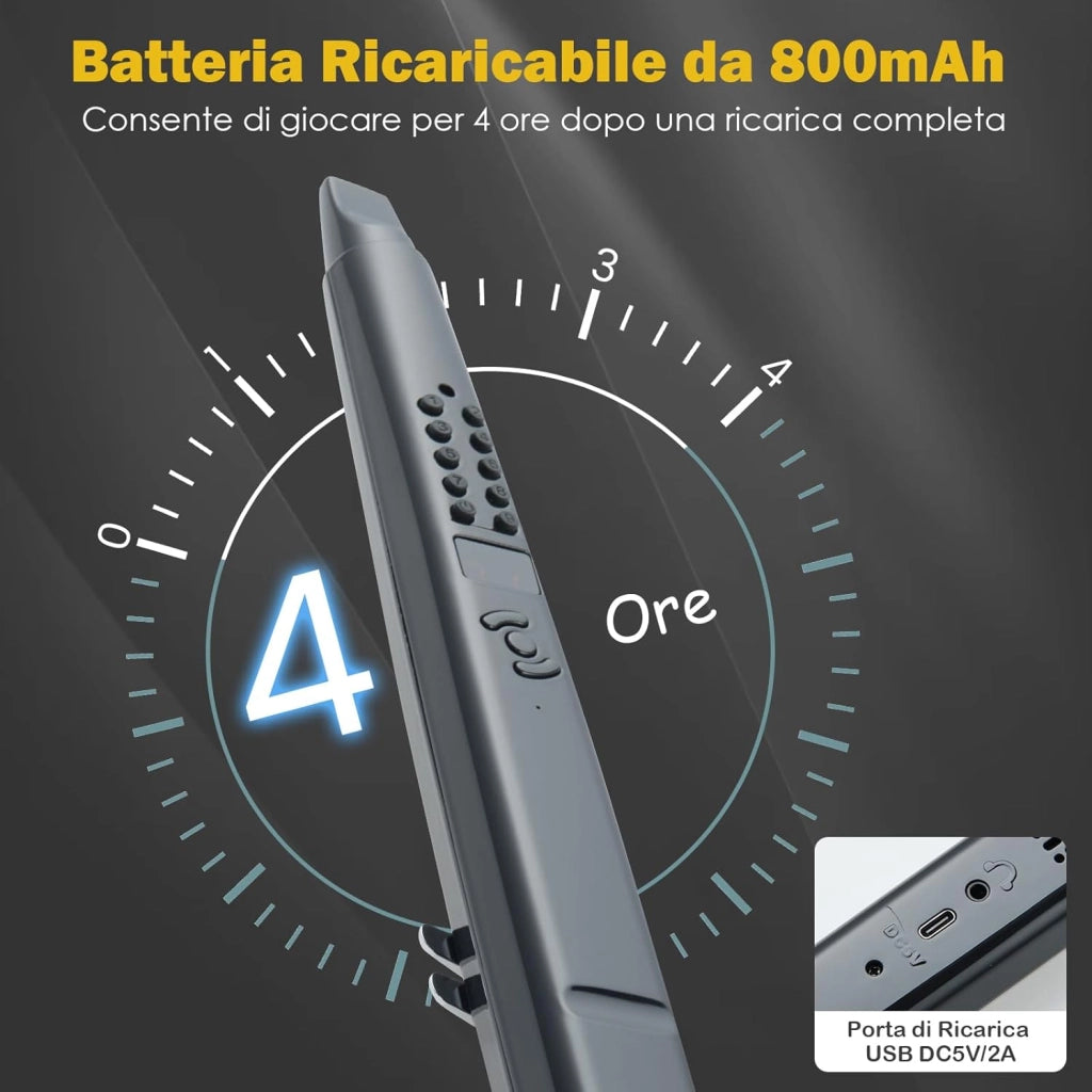 Strumento a Fiato, Strumento Musicale Digitale, Connettività MIDI Bluetooth USB, con 13 Toni, 2 Digitazioni e 3 Sensibilità, Sassofono Elettronico per Principianti, Bambini e Adulti