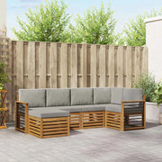Set divano sezionale con cuscino 6 pcs Grigio Naturale e Chiaro 3375101