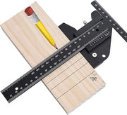 Liniaal quadrato 230 mm - acciaio inossidabile - lavorazione del legno - Liniaal di scribing - trattato con anodizzazione magnetica