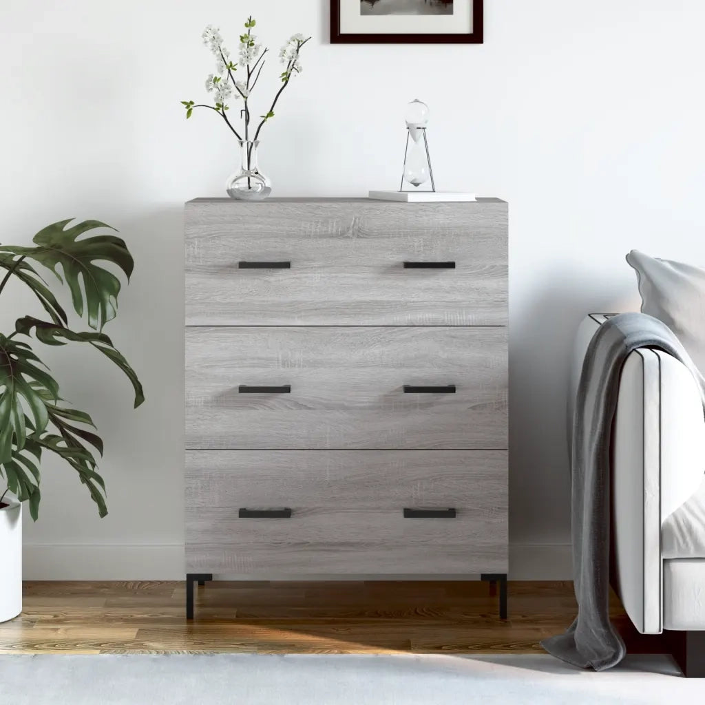 Credenza-Buffet-Armadio da cucina Grigio Sonoma 69,5x34x90 cm in Legno Multistrato 277253