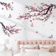 Decorazione per Parete con Fiori di Rosa - Set di 2 Fogli di Sticker per Parete Autoadesivi - Decorazione per Soggiorno e Camera da Letto