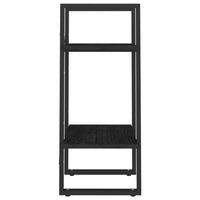 Libreria a 2 Ripiani Nera 40x30x70 cm in Massello di Pino cod mxl 20561